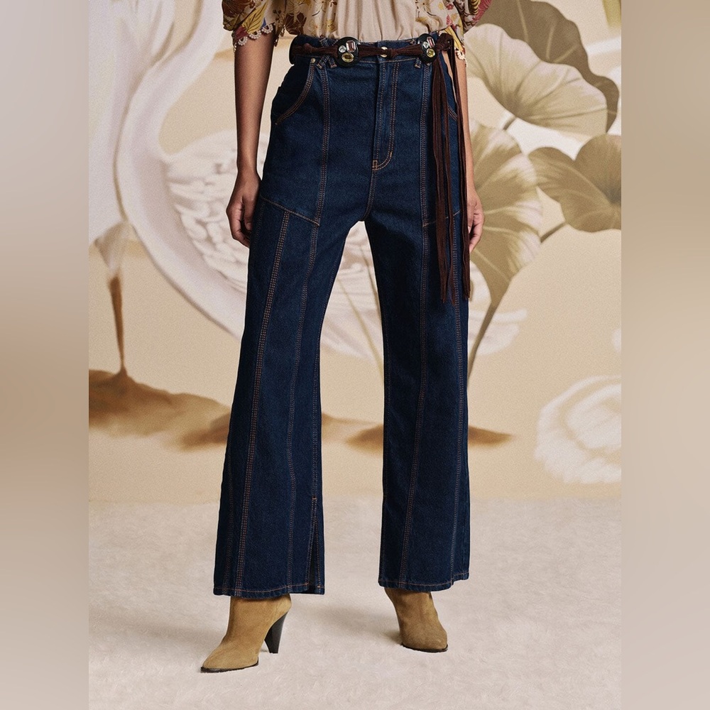 FARM Rio High Waist Snips Dark Denim Jeans